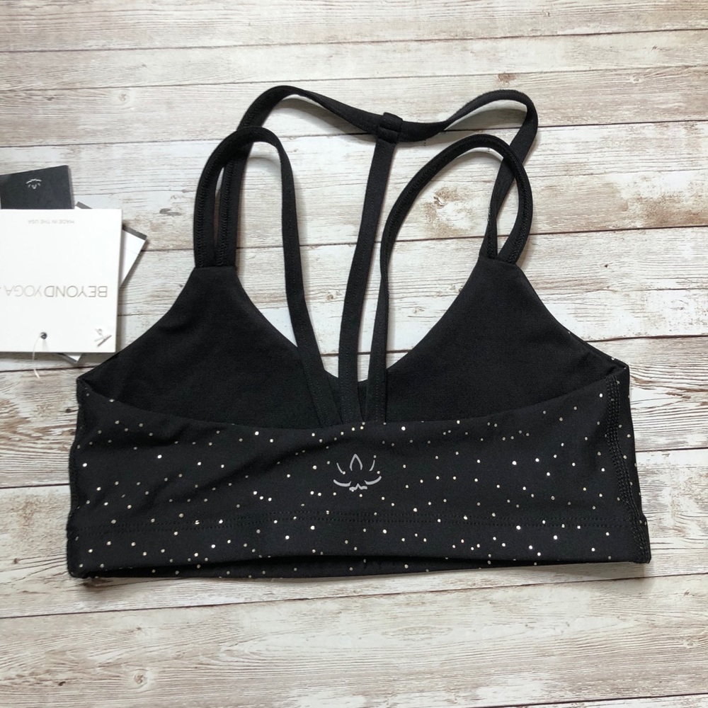NWT Beyond Yoga Drip Drop Sports Bra Black NWT - Picture 5 of 7